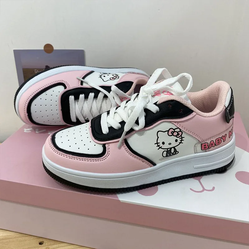 Женские кроссовки Hello Kitty Kawaii аниме Девочка Сердце Sanrio симпатичная мультяшная
