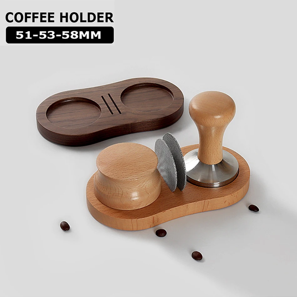 

Держатель для темпера из орехового дерева, подставка для темпера для фильтра кофе, для эспрессо, для бариста