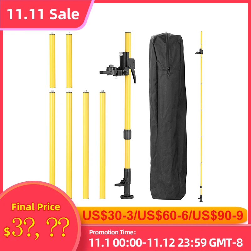 

Стойка для лазерного уровня, телескопический кронштейн с регулируемой высотой до 4,2 м