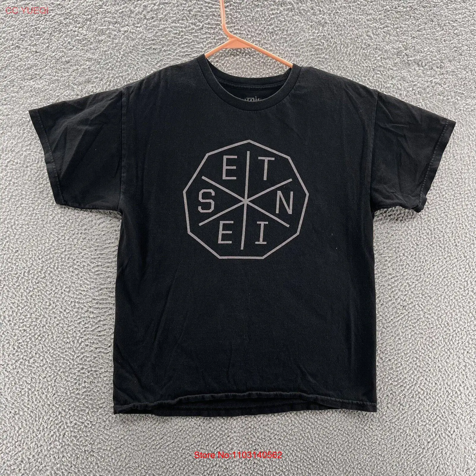 ВИНТАЖНАЯ мужская футболка Etnies большая черная для скейтбординга с графикой Spellout