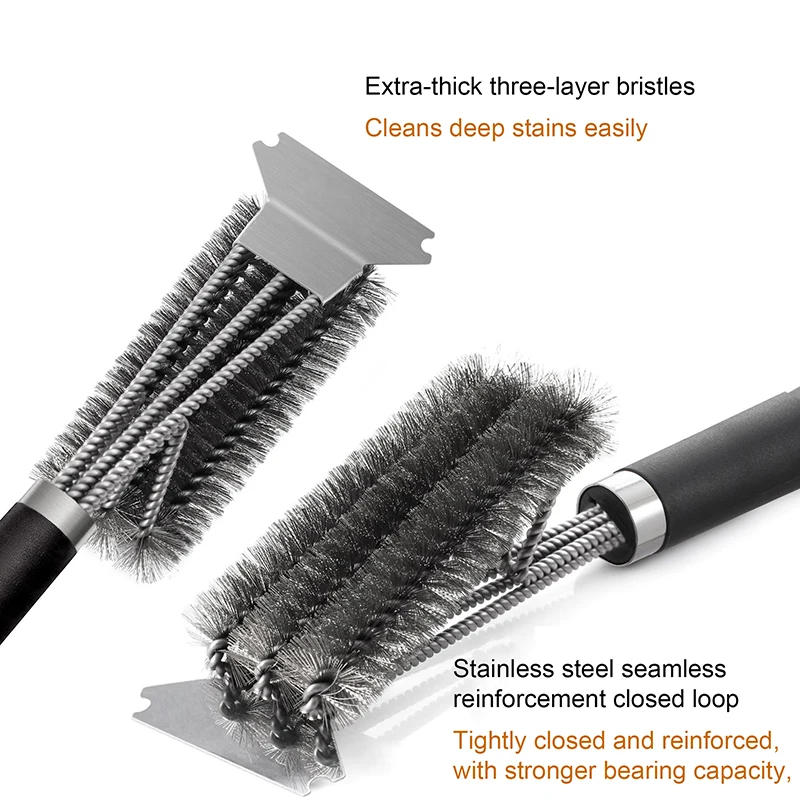 Набор для барбекю и гриля чистящая щетка из нержавеющей стали кухонные