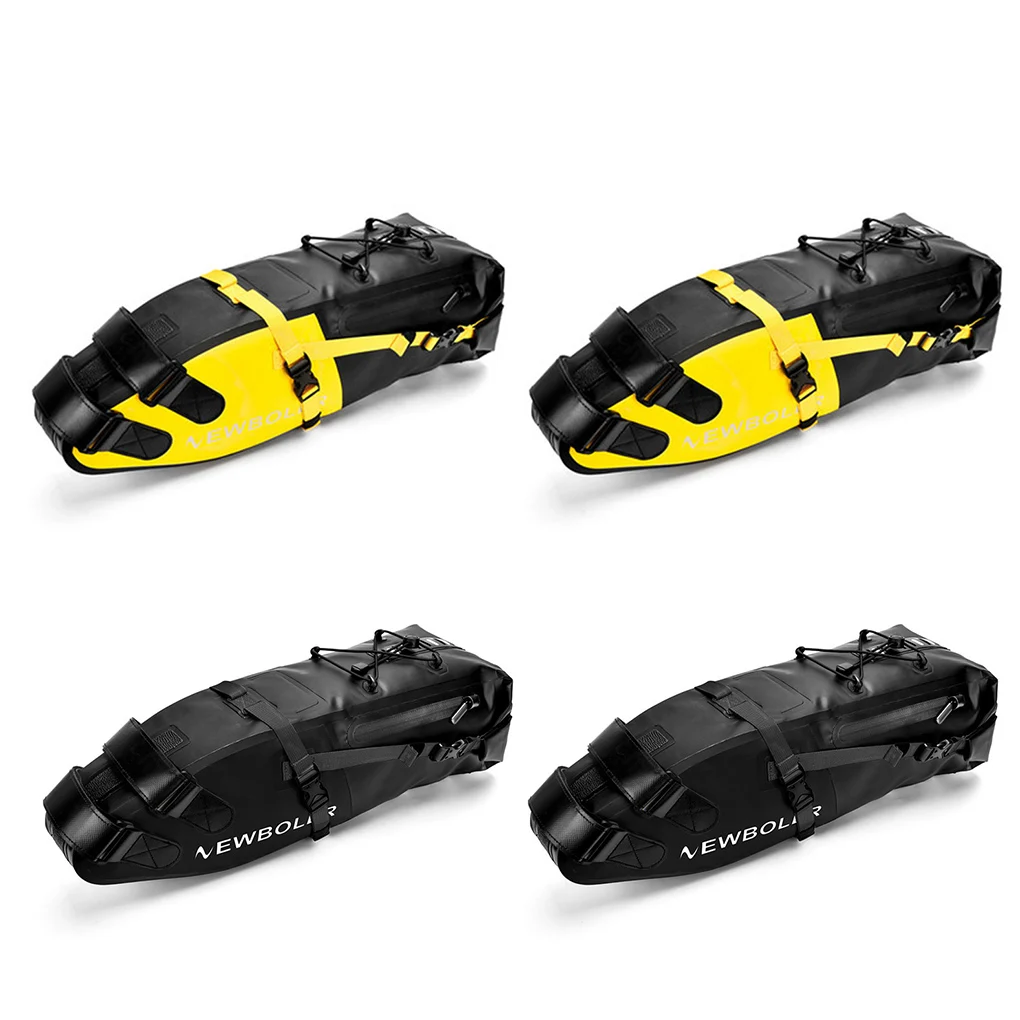 

Седельная сумка для велосипеда NEWBOLER, портативная Съемная Водонепроницаемая вместительная внешняя сумка из ПВХ, цвет желтый, 13 л