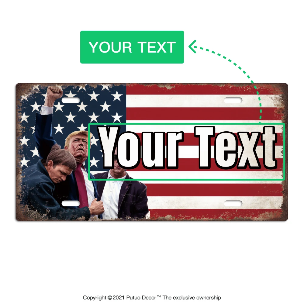 Putuo Decor 1 шт. винтажные металлические знаки на заказ номерной знак элемент Трампа