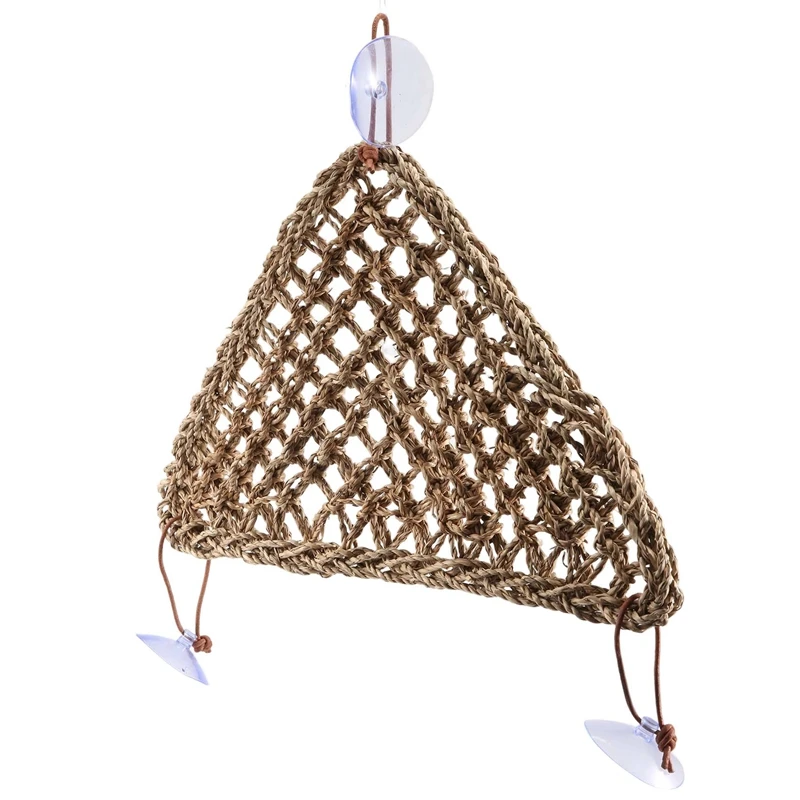 

Bearded Dragon Hammock Lizard Lounger,100% Natural Seagrass Fibers For Reptiles,Geckos,Iguanas,Hermit Crabs And Snakes,Triangula