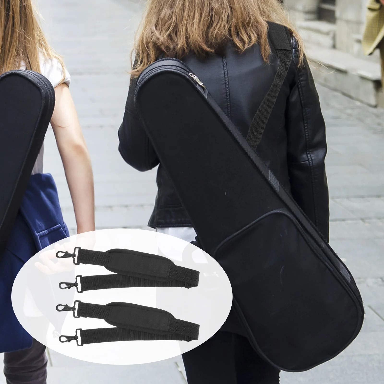 

2 Pcs Violin Bag Strap Straps Replacement Backpack Pads Canvas Instrument Case Shoulder Bags