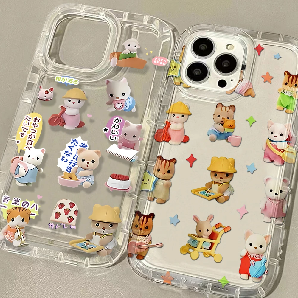 Clmj Vintage Bear Animals Luxury Clear Case for Xiaomi Redmi NOTE 8 9 9C 9T 9S 10 11 12 12C K40 Pro Plus 4G 5G Airbag Shockproof