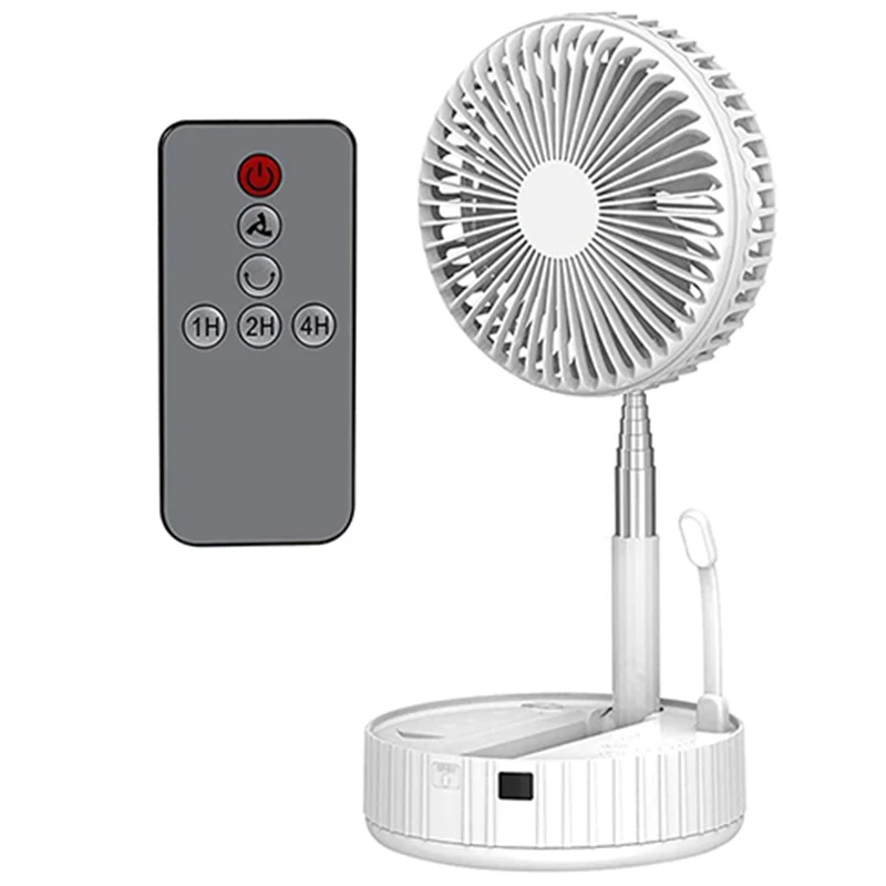

Desk and Table Fan,Oscillating Fan Portable Folding Telescopic USB Fan with Remote Control and Lights