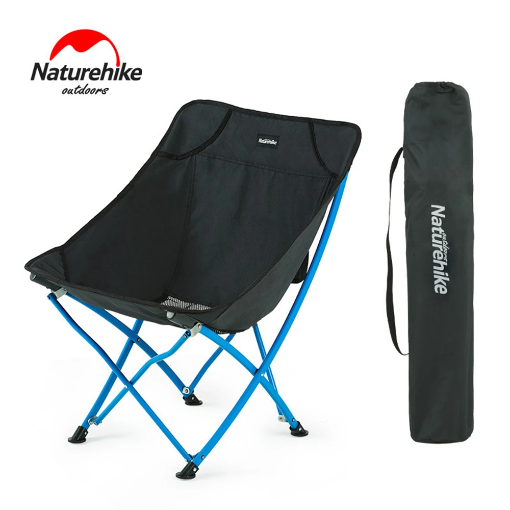 

Naturehike Folding Chair Portable Ultralight Outdoor Fishing Beach Swimming Pool Aluminium Alloy X Bracket Backrest Moon Stool