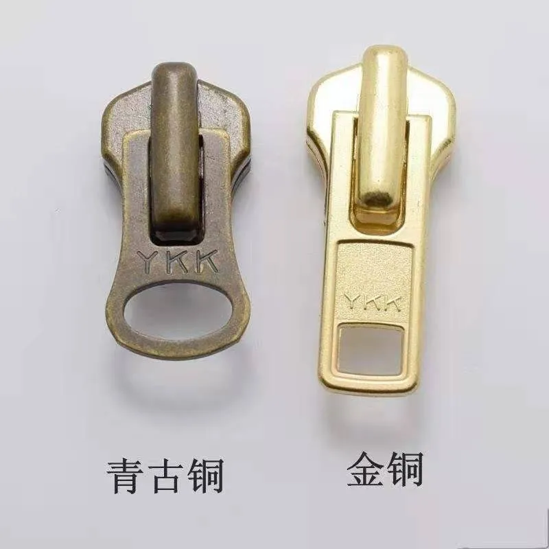 

Металлический аксессуар YKK8 на молнии, изготовлен из золота, бронзы, синего и антикварной меди, специально разработан для металла