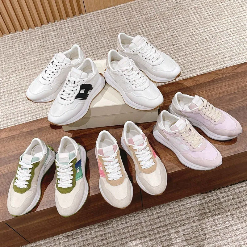 platform shoes dad shoes small white shoes women's 2023 new leather lace-up versatile and breathable casual sneakers women flats