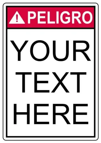 Алюминиевый знак Peligro с пользовательским текстом устойчивый к атмосферным