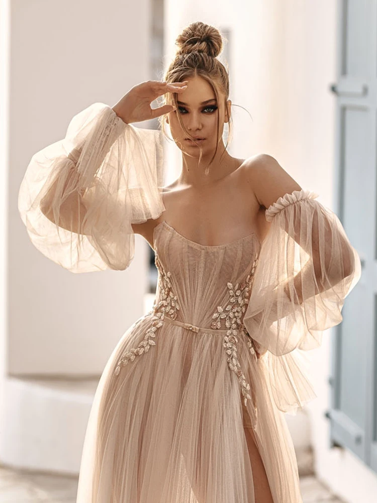 

Модные свадебные перчатки из мягкого фатина со съемными длинными рукавами и резинкой для невесты без пальцев шикарные DG187