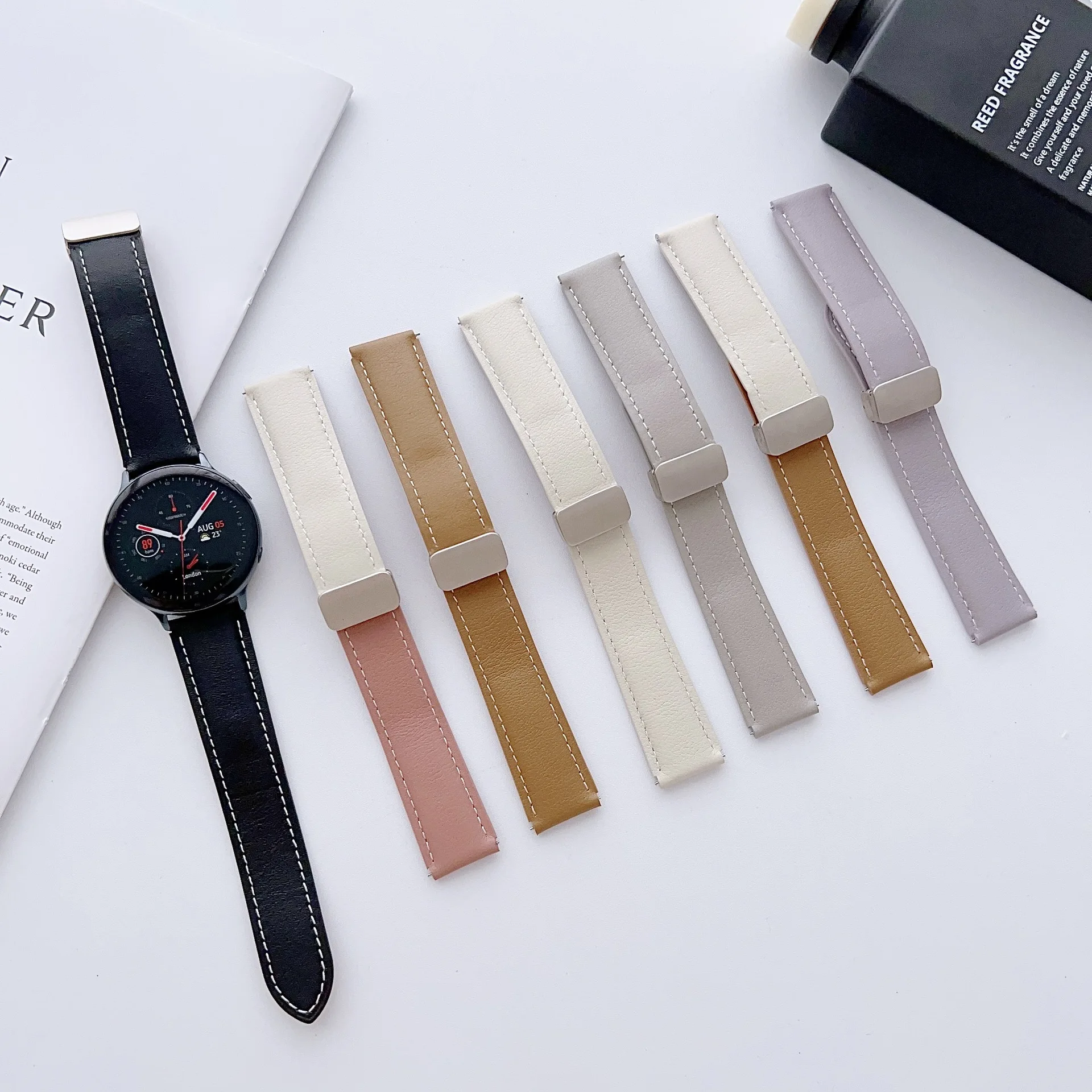 Genuine Leather Strap For Samsung Galaxy Watch 4 5 pro 40mm 44mm 45mm 42mm 46mm active 2 bracelet for Huawei GT2/3 pro band