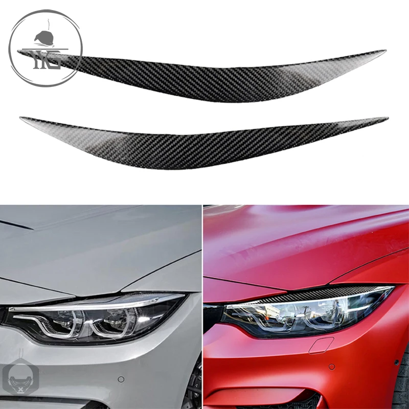 

For BMW F32 F33 F36 4 Series 2012-2017 F80 M3 F82 F83 M4 2014-2016 Headlight Eyebrow Cover Sticker Eyelid Trim Car styling