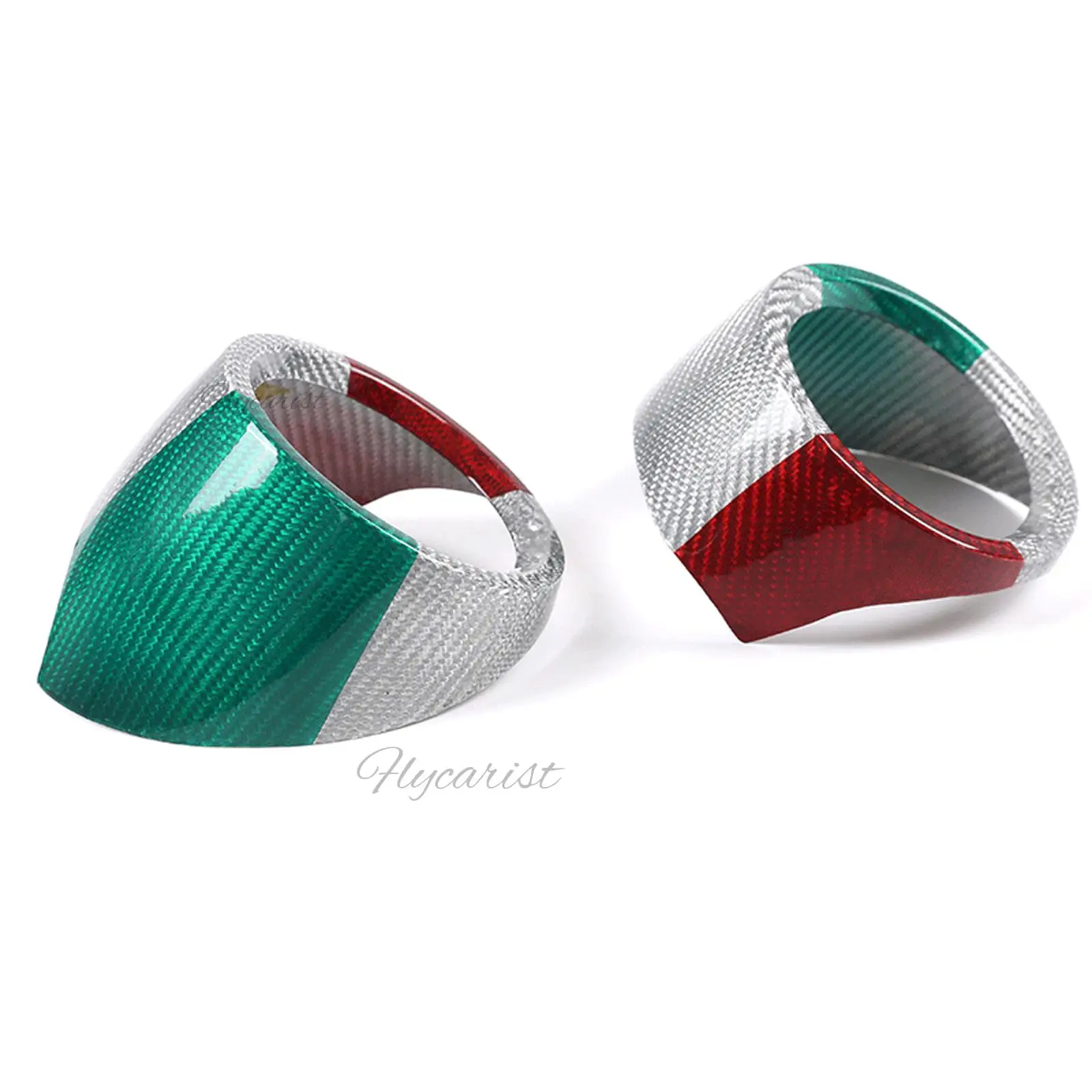 Для Alfa Romeo Giulia 2017-2020 красный настоящий консоль из углеродного волокна ручка