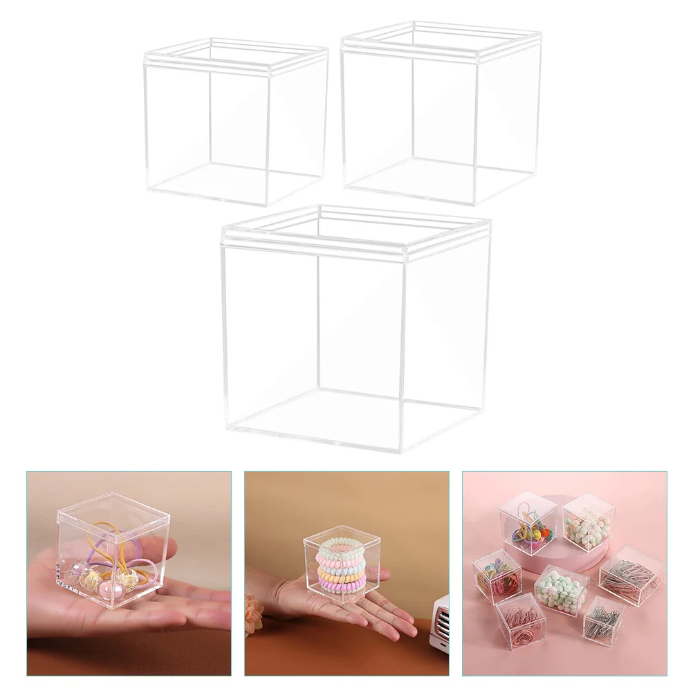 

Display Box Storage Squareorganizer Favor Boxes Candycollectibles Mini Case Baseball Clear Containers Countertop Cases Cabinet