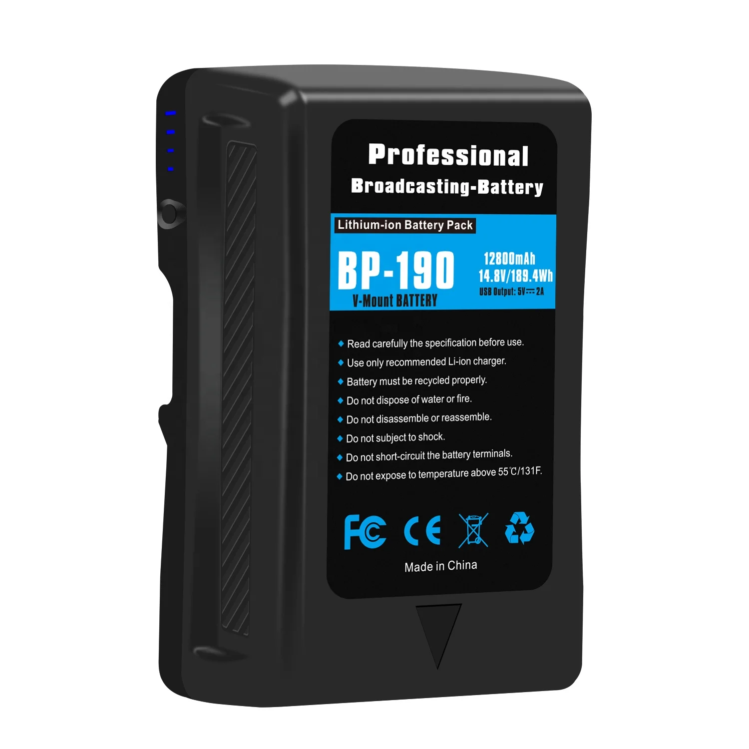 

BP-190W BP190W BP-190 V-mount V-lock Battery for LED light for SONY HDW-800P PDW-850 DSR-250P 600P 650P made by LG battery Cell