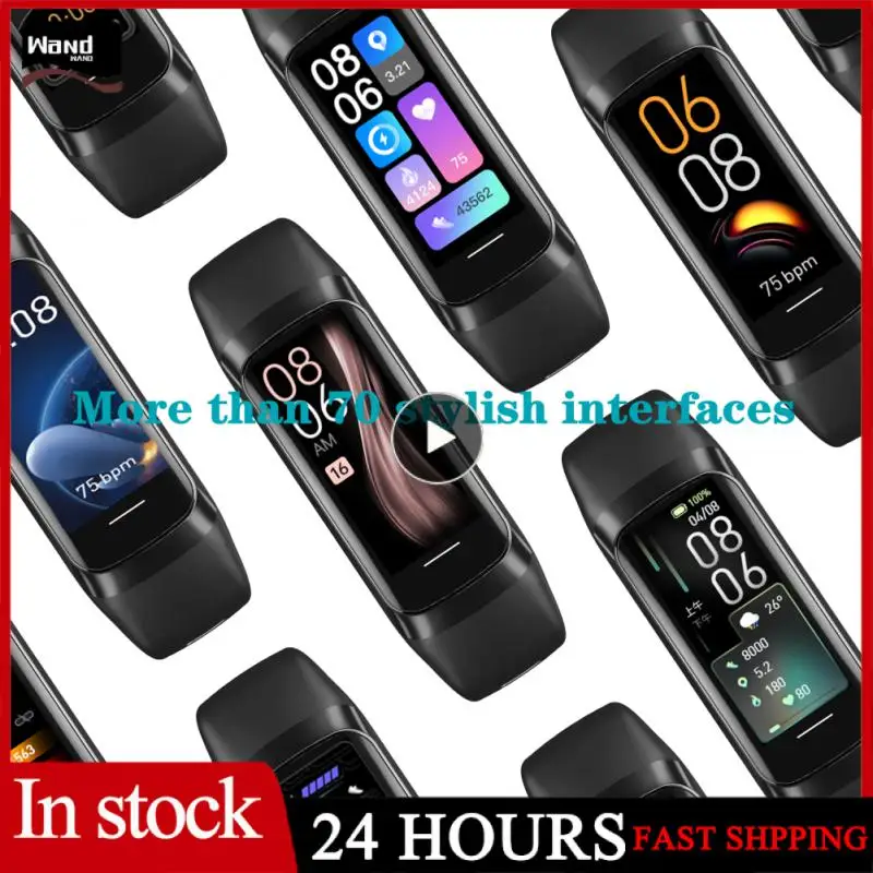 

Outdoors Blood Pressure Wristband Color Screen Ecg Heart Rate Sleep Nap Women Smartwatch Silicone Long Standby Smartwatch