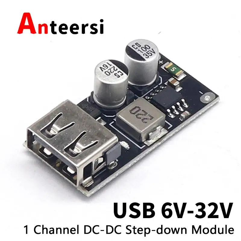 

USB-конвертер QC3.0 QC2.0, понижающий модуль зарядки 6-32 В, 9 В, 12 В, 24 В для быстрой зарядки, печатная плата 3 В, 5 В, 12 В
