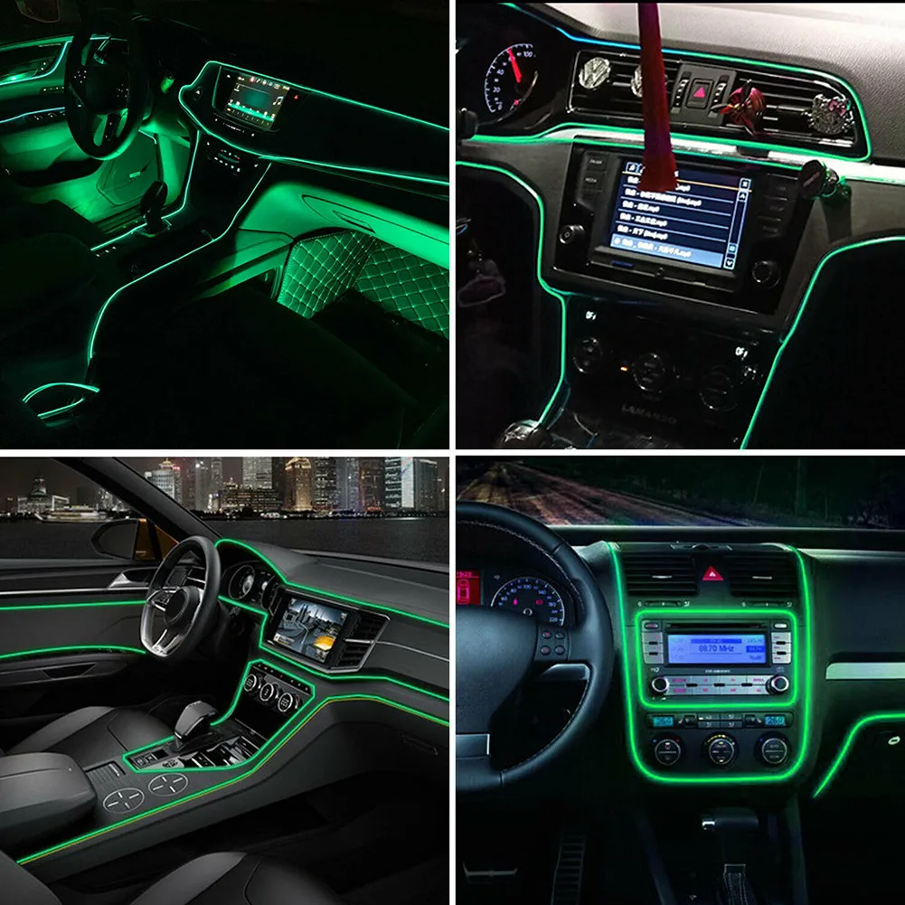 

Water Resistant Cool Light Strip 12V 1W Atmosphere Light Flexible Green