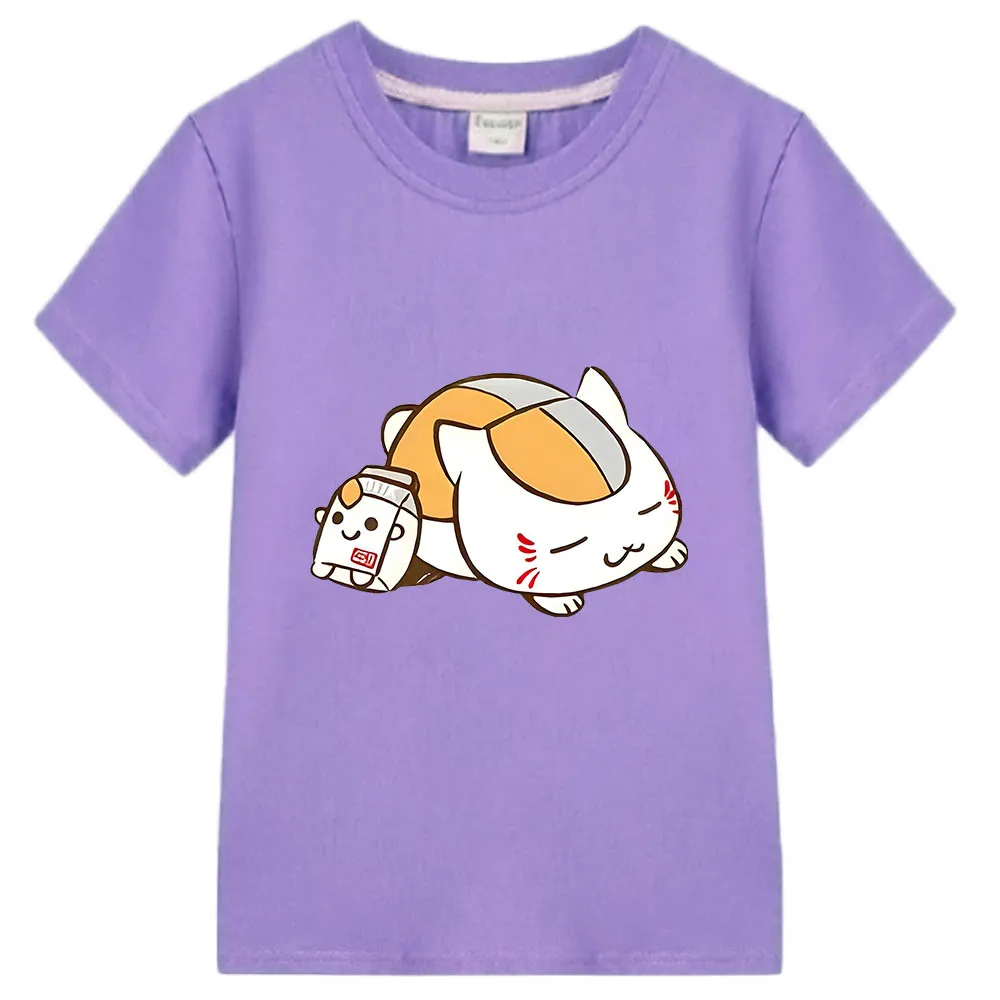 

Natsume's Book of Friends Natsume Yuujinchou Madara Cat Manga/Comic T-shirts Funko Pop Anime Soft 100% Cotton Boys/girls T Shirt