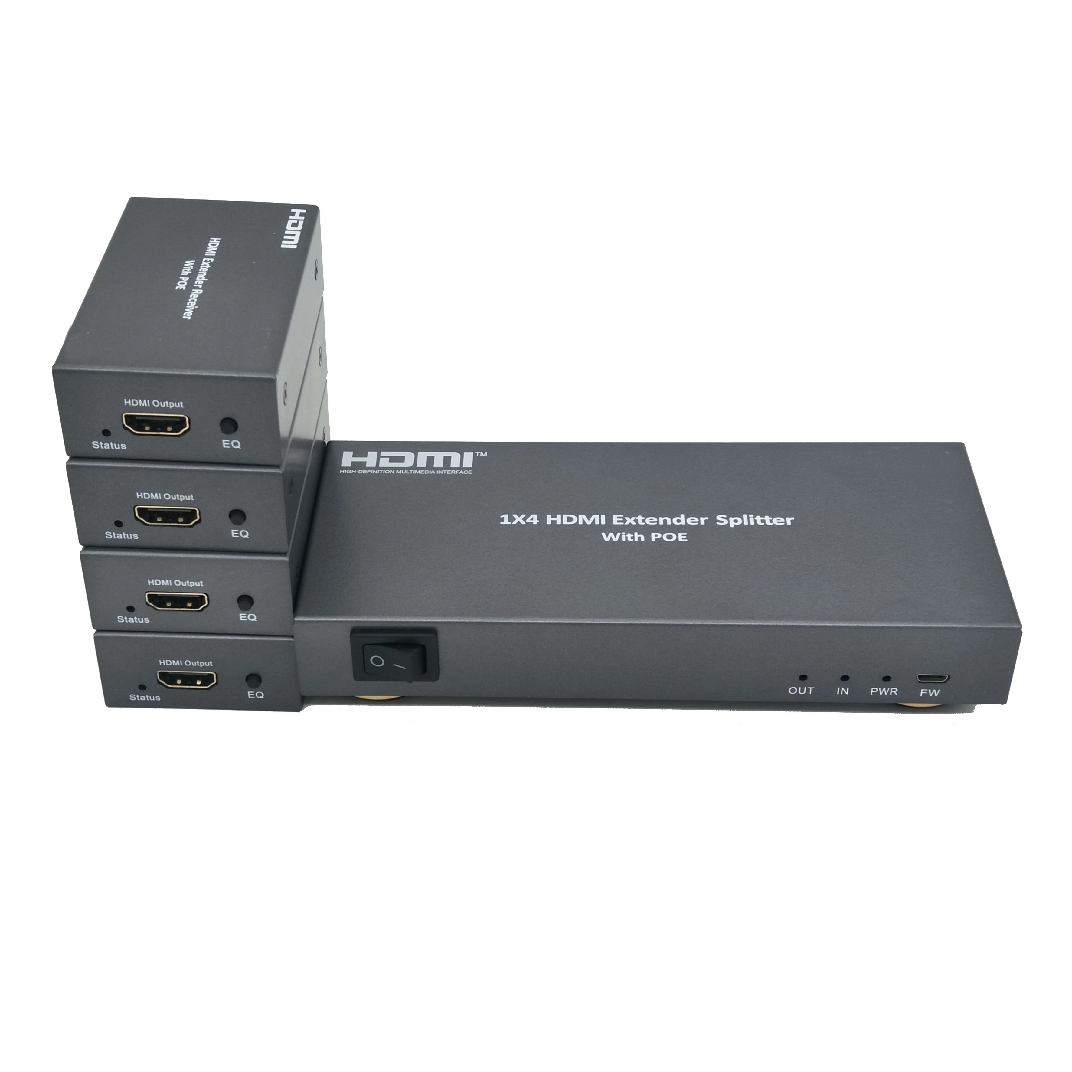 1: 4 разветвитель Ethernet RJ45 через один переключатель Cat 5e/6 до 50 метров Hdmi с поддержкой