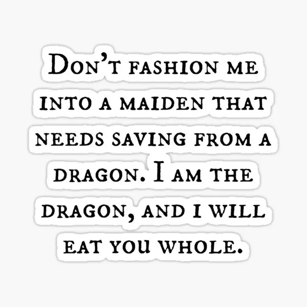 

5 шт., декоративные наклейки на ноутбук «Дракон феминизма»