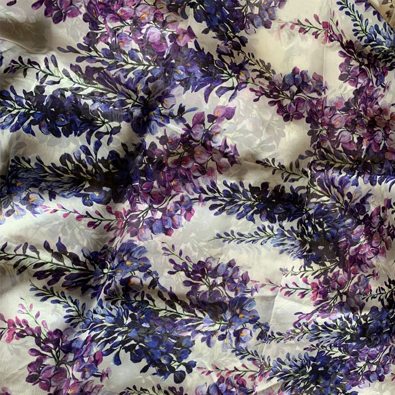 Европа и Америка тонкая шифоновая Ткань с цветочным принтом для женщин платье