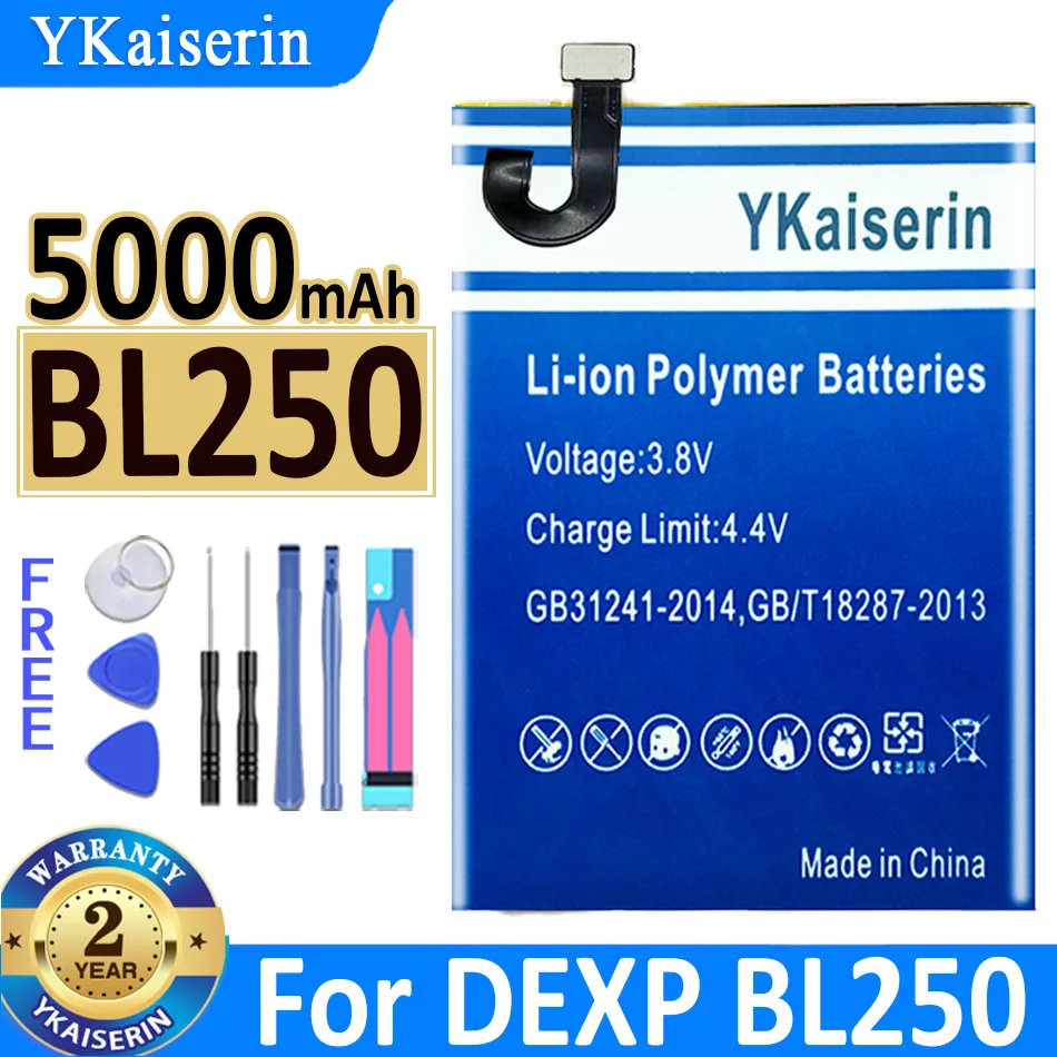 

5000mAh YKaiserin Battery High Quality For DEXP BL250 IMobile Phone Batteria