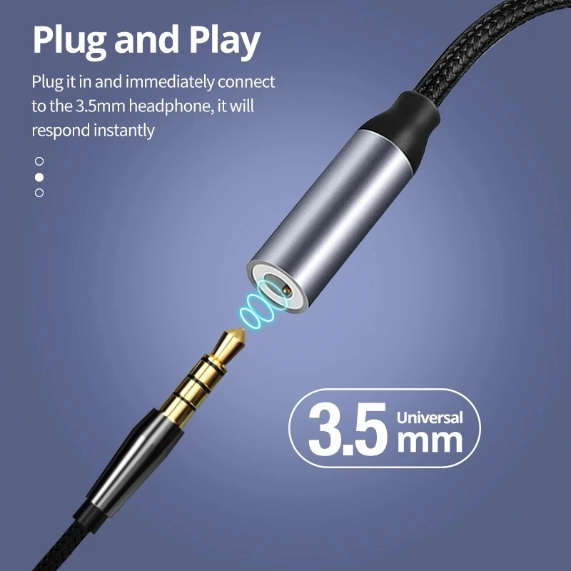 Фото USB-адаптер типа C на 3,5 мм Aux Type-C 3 5 Jack Аудиокабель Кабель для наушников Конвертер для Samsung Galaxy S21 Ultra S20 №2