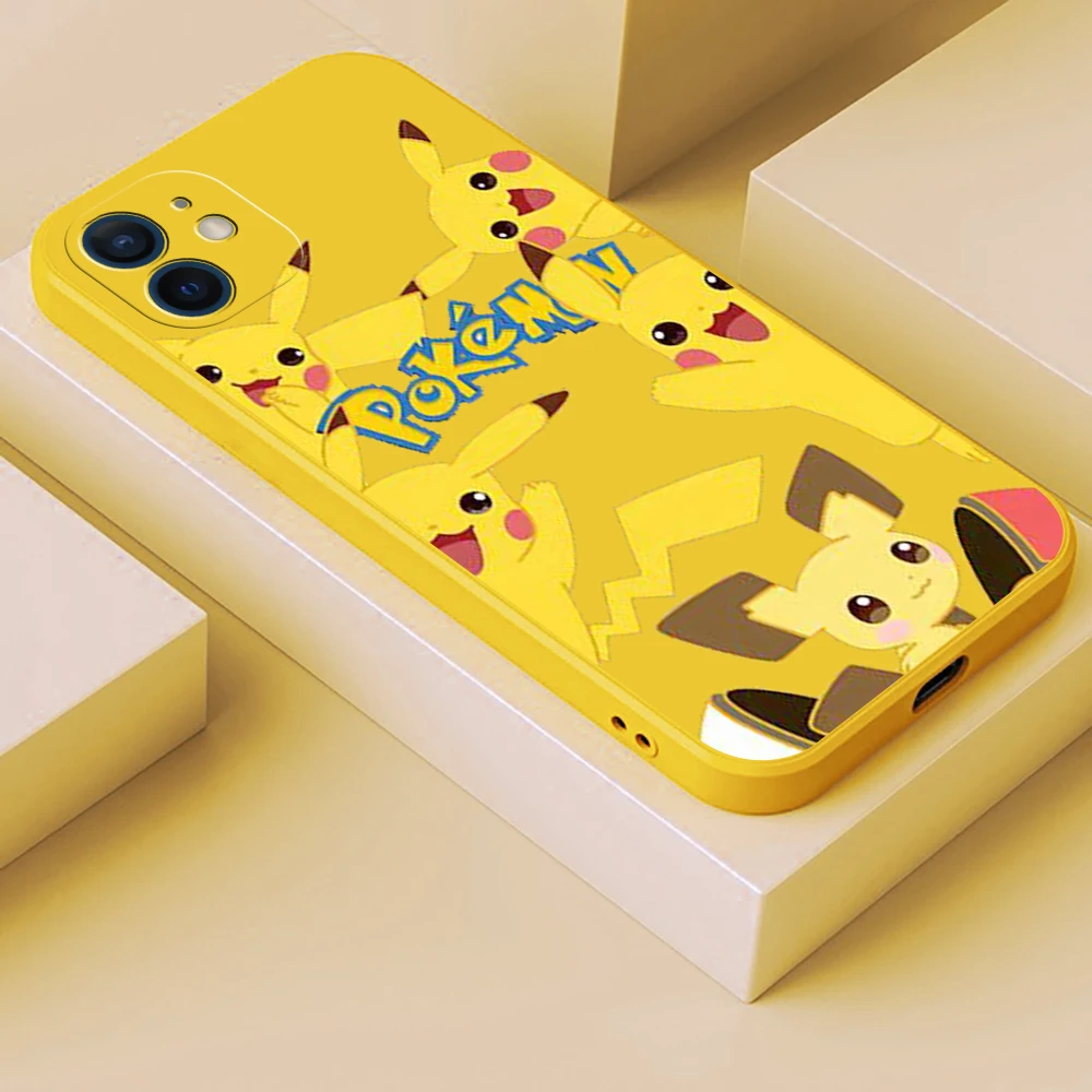 

Pokemon Pikachu Cartoon Phone Case For IPhone 11 13 Pro MAX 8 Plus 7 8 6 6S XS XR XS Max 12 Pro Game console Silicone Case Gift