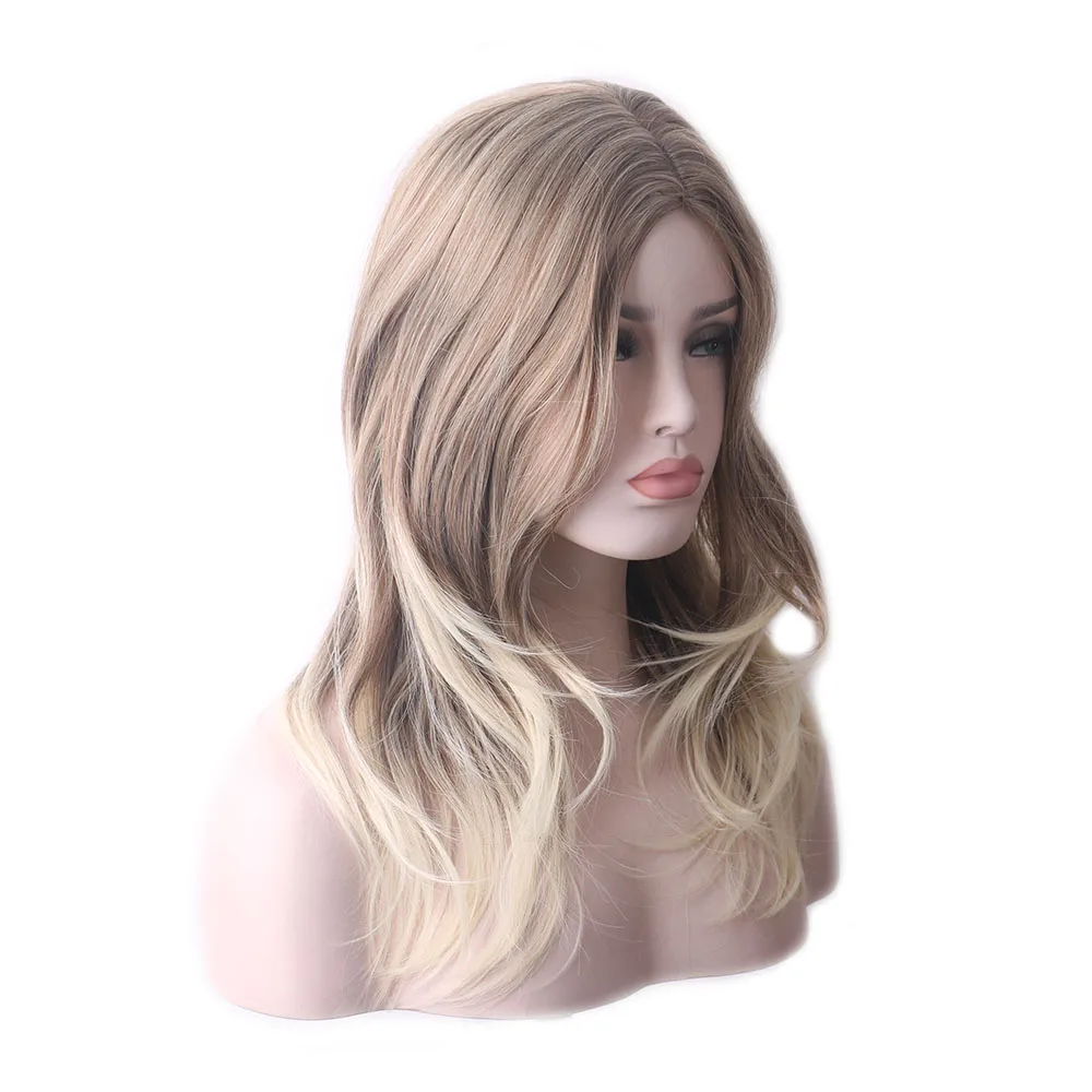 Парик для косплея средней длины из синтетического фиолетового светлого волоса |