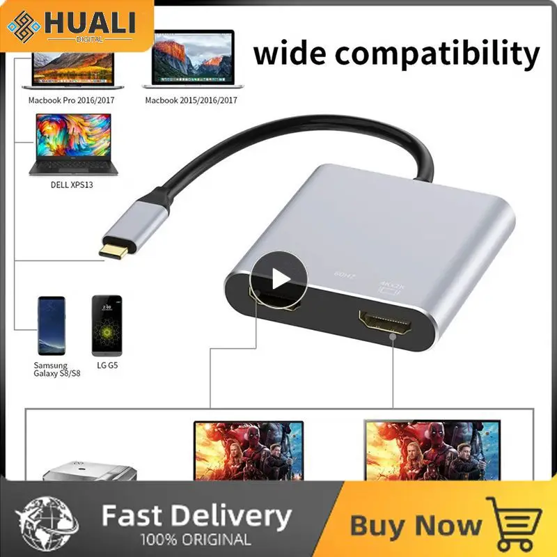 

Широкая совместимость с Usb C Премиум качество Универсальный Pd высокоскоростной 4k двойной HDMI совместимый адаптер простой в использовании