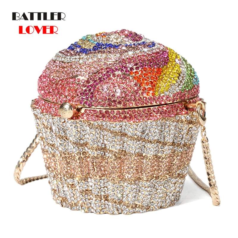 Bag For Women 2022 New Crystal Diamond Painting Chain Cake Clutch Designer Wedding Bags ladies Dinner Evening Purses And Handbag