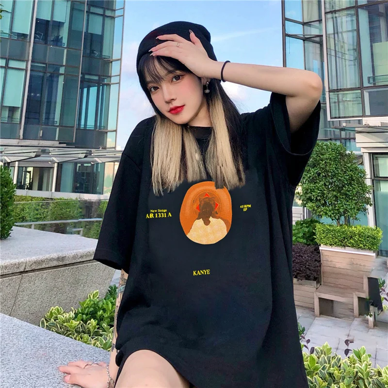 Футболка CPFM KANYE с надписью Иисуса короля на весну и лето Высококачественная