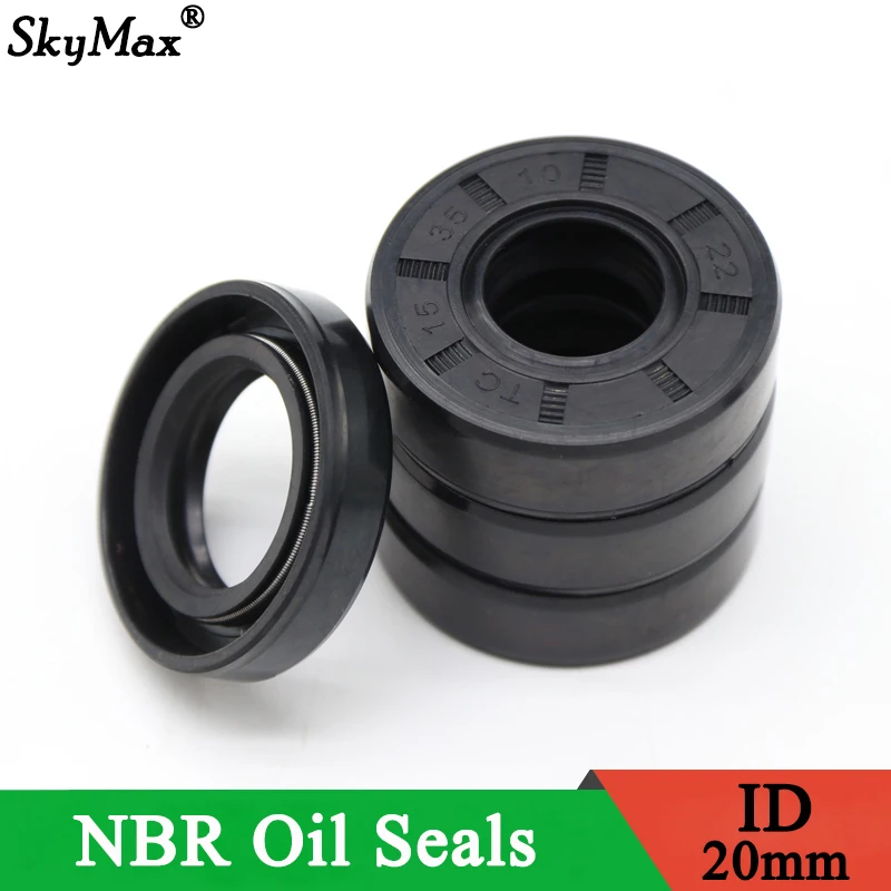 

ID 20mm NBR Nitrile Rubber Oil Seal TC-20*27/28/30/32/34/35/37/38/40/42/45/47/50/52*5/6/7/8/10/12 Nitrile Double Lip Oil Seal