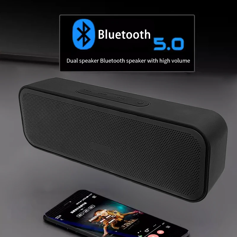 Длинный высококачественный двойной динамик Bluetooth портативный внешний сабвуфер