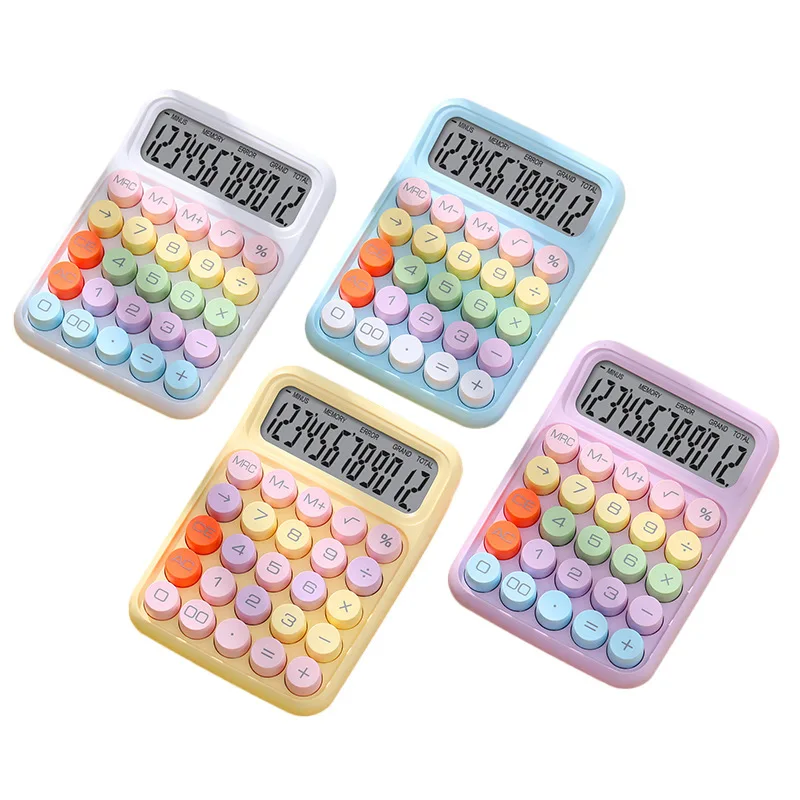 High Appearance Level Mechanical Keyboard Calculator Student Exam Special Portable Computer 12-bit Large Screen Calculator