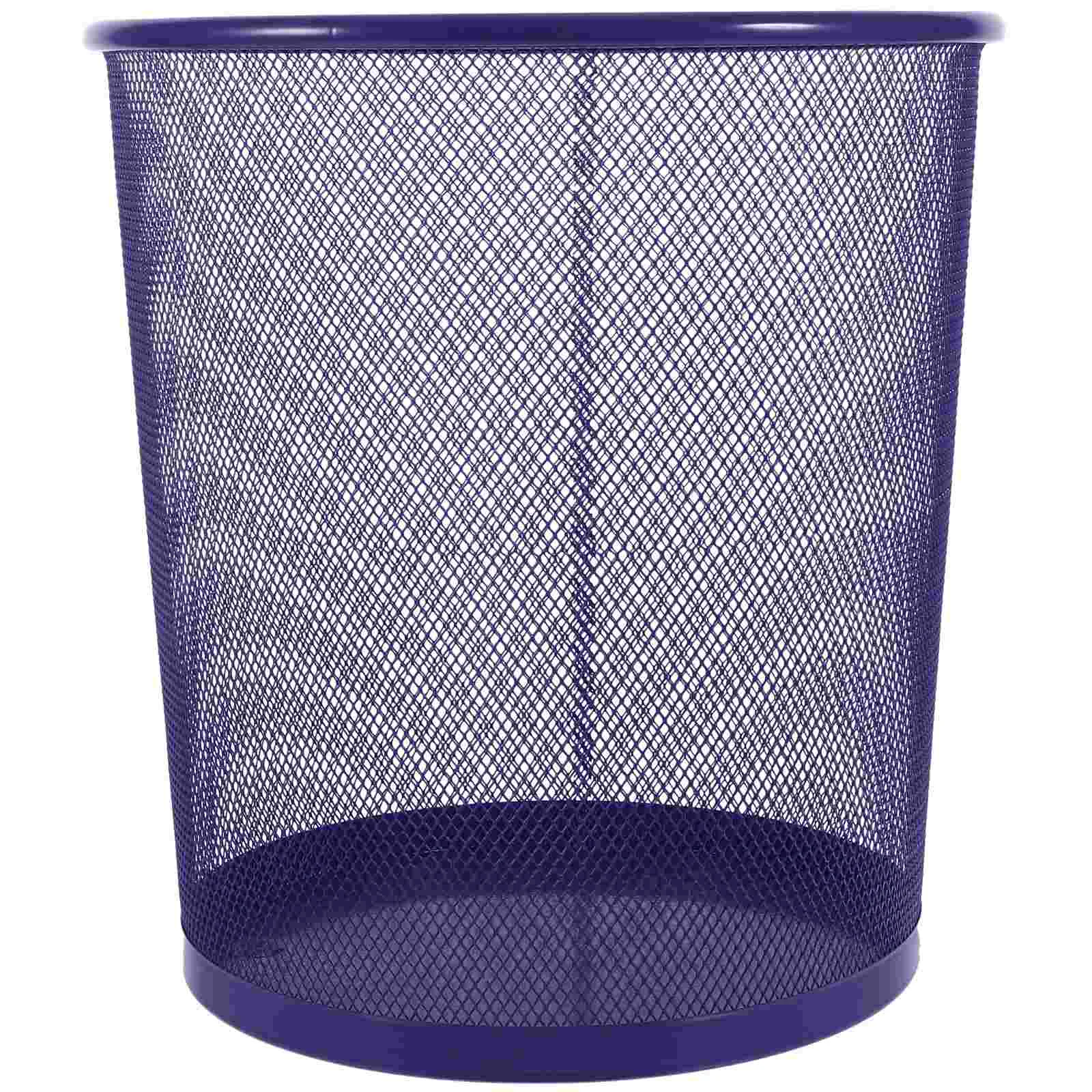 

Garbage Can Trash Mesh Car No Cover Home Basket Iron Small Waste Bin Bedroom Metal Bathroom Office