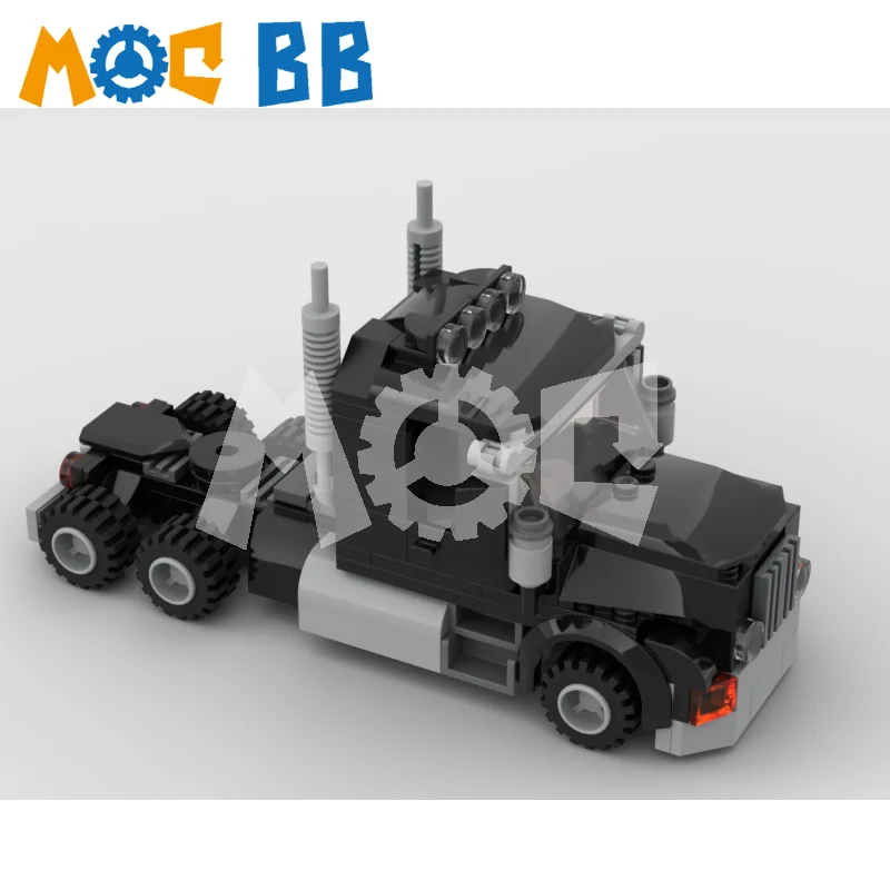 Конструктор MOC для маленьких грузовиков и прицепов с платформой совместим