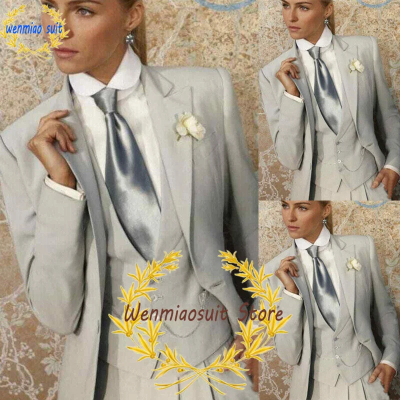 Women's Suit 3 Piece Wedding Mom Tuxedo Formal Blazer Pants Vest Business Office Slim Fit Jacket Lady Outfit بذلات بليزر نسائية
