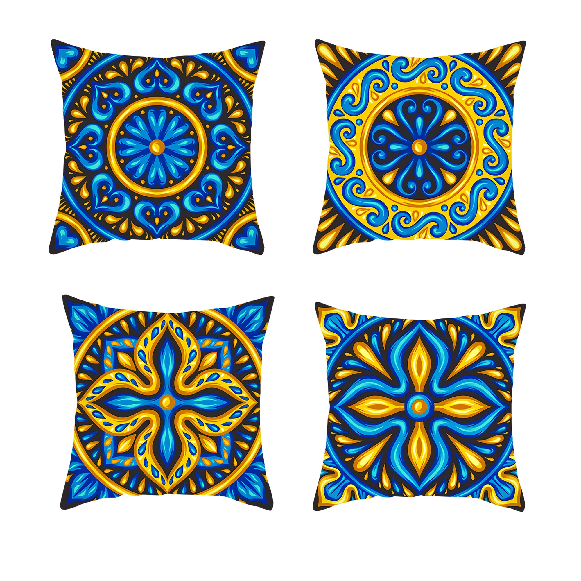 

Meagtlva Throw Pillow Covers 18x18 Set of 4 Abstract Pillow Covers Decorations Pillowcases Decorative Boho Pillow Covers for Gar
