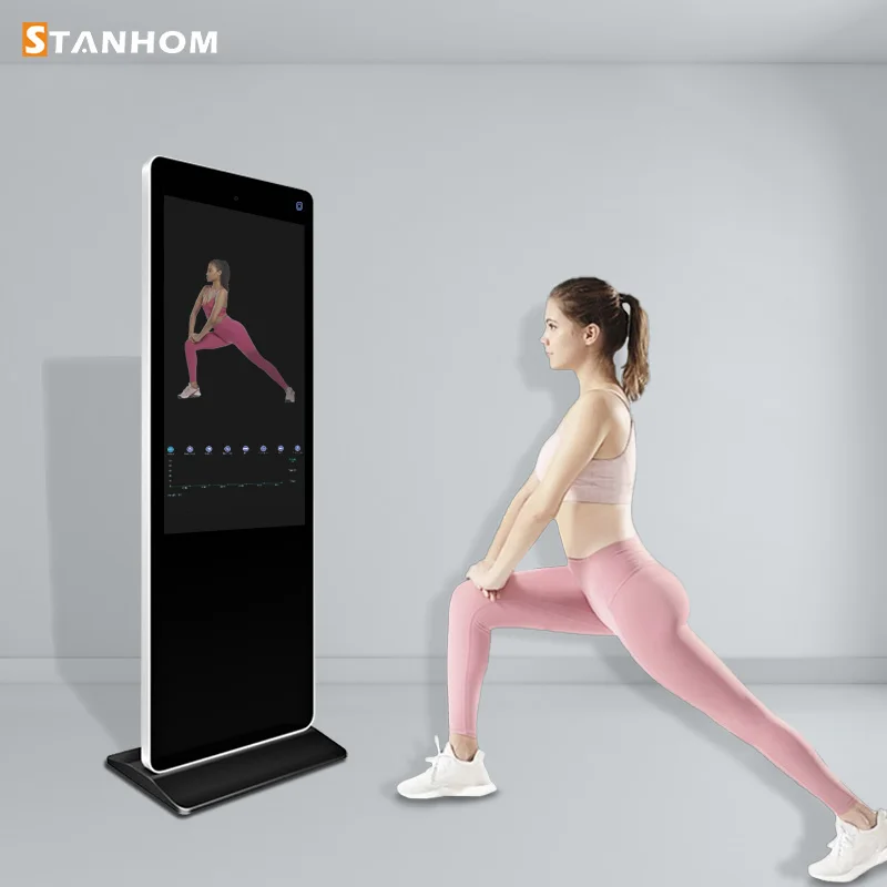 Фото STANHOM напольное большое зеркало для тренировок в тренажерном зале Android Smart Fitness №3