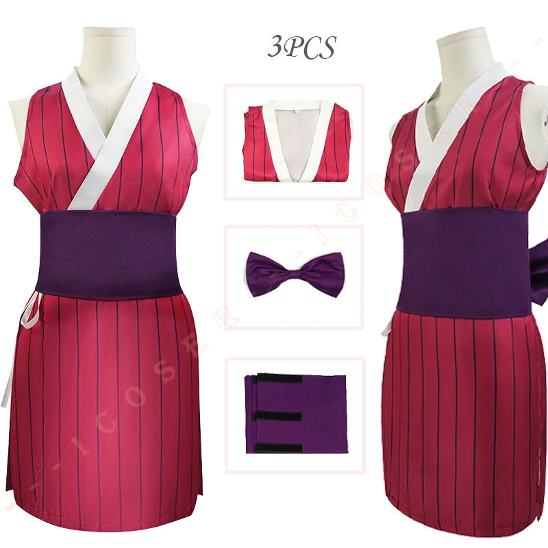 Макио Сума Хинатсуру Тэнгэн Косплей Костюм Красная Синяя Фиолетовая Юбка Аниме Demon Slayer Kimetsu No Yaiba Сезон 2 Японское Кимоно.