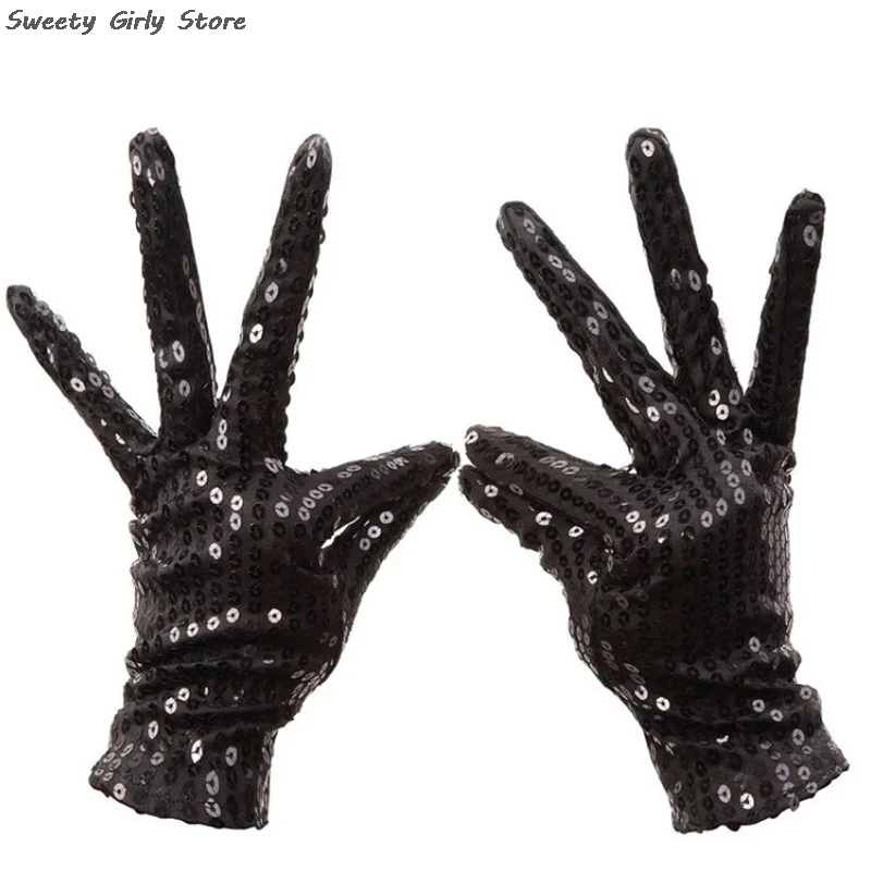 1 пара блестящие танцевальные перчатки с блестками