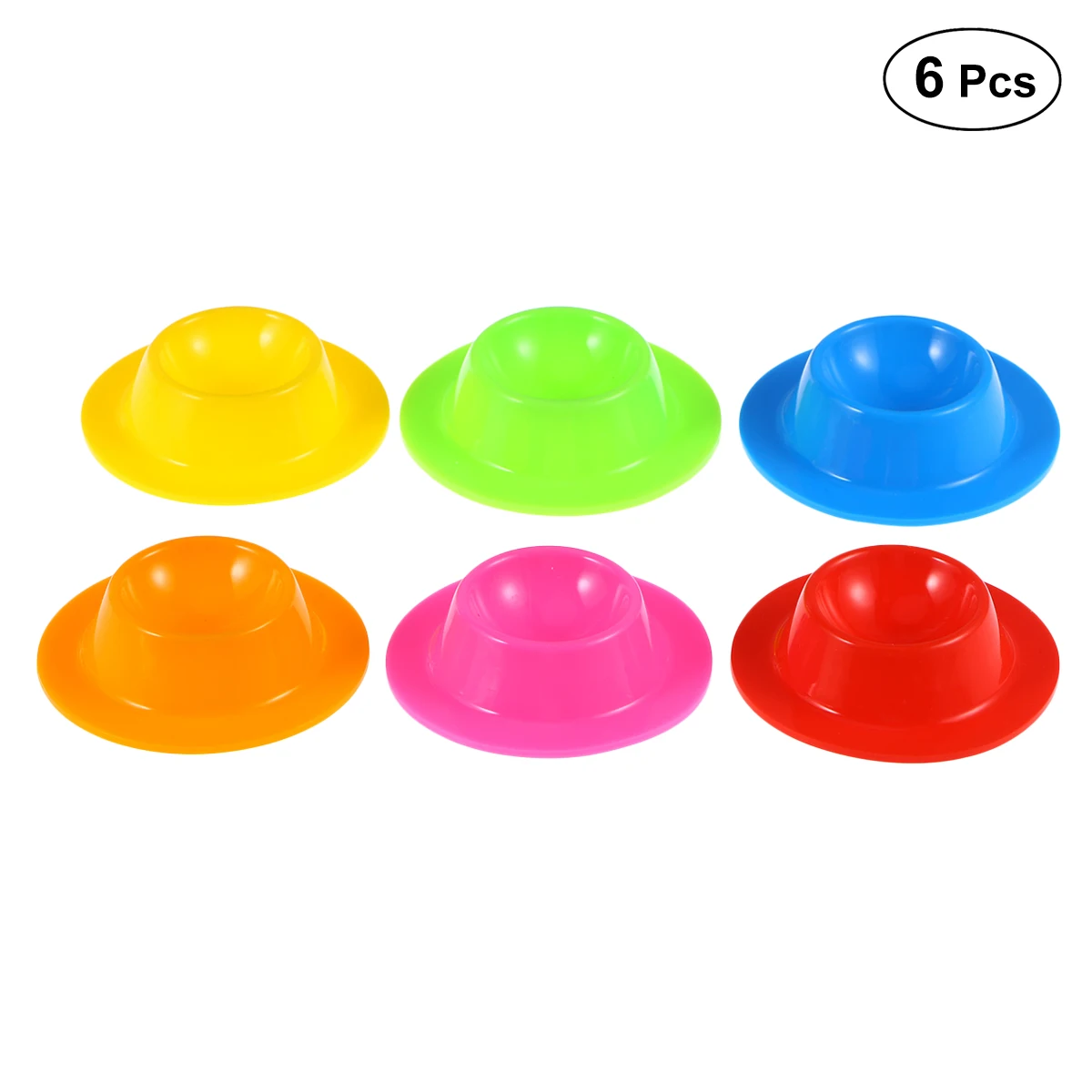

6pcs Egg Cups Food Grade Silicone Dishwasher Safe Egg Stand Holder Kitchen Supplies (Red/Pink/Orange/Yellow/Blue/Green)