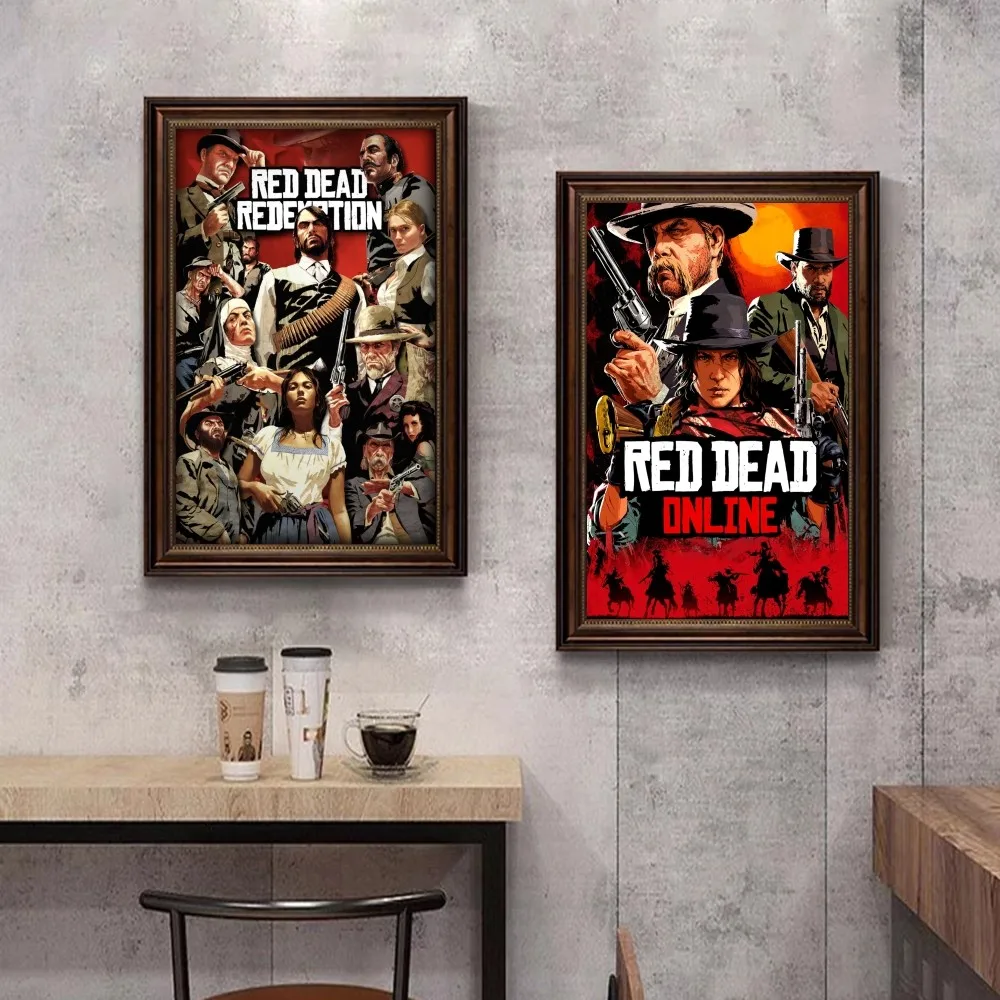 Популярная игра Red Dead выкуп самоклеящийся художественный постер белая наклейка