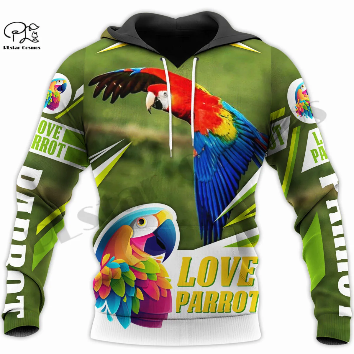 

PLstar Cosmos Newest 3D Print Parrot Bird Lover Gift Art Funny Harajuku Streetwear Casual Unique Unisex Hoodies/Sweatshirt/Zip 4