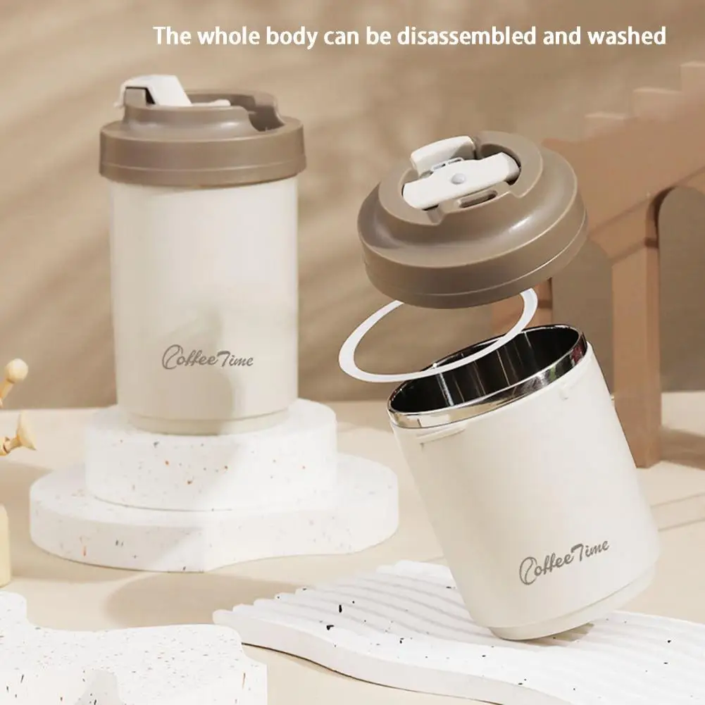 

Fashion Water Cup Portable Coffee Cup Easy to Clean Stainless Steel Thermal Cup Anti-scalding