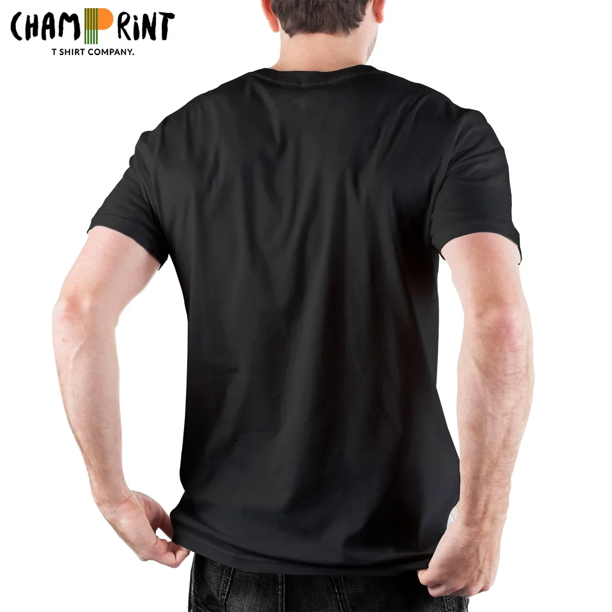 Мужская футболка с круглым вырезом в стиле ретро